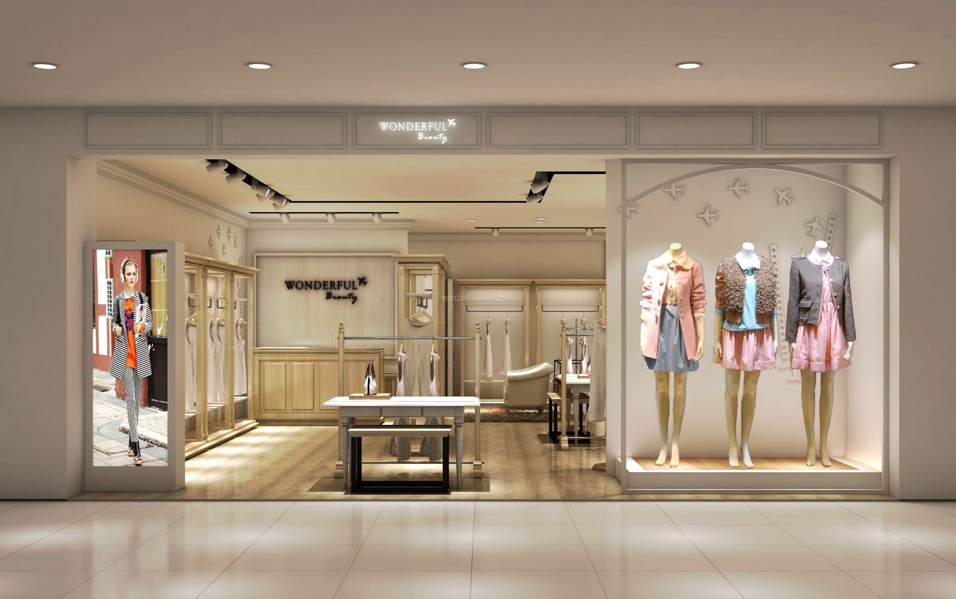 女服裝店門頭設計裝修圖_裝信通網(wǎng)效果圖